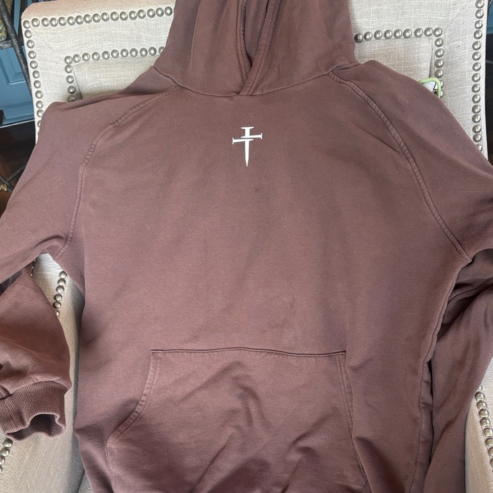 Three Nails Brown Hoodie M